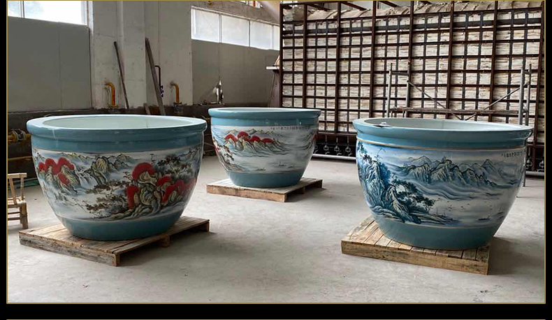 Package mail jingdezhen ceramic 1 meter to heavy dragon goldfish bowl the tortoise cylinder courtyard home water lily lotus sitting room