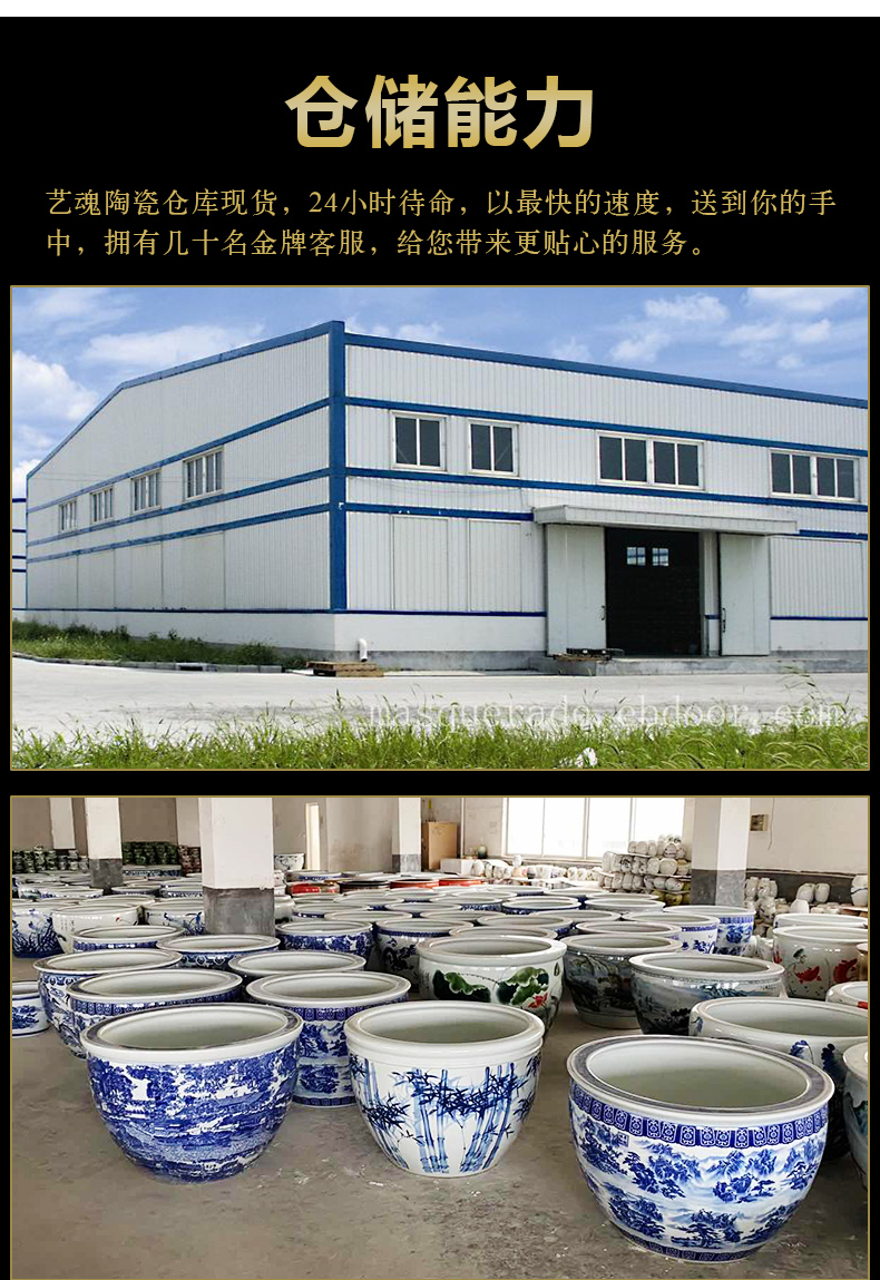 Packages mailed to heavy large porcelain ceramic aquarium fish basin fish GangPen basin of the lotus pond lily lotus garden home