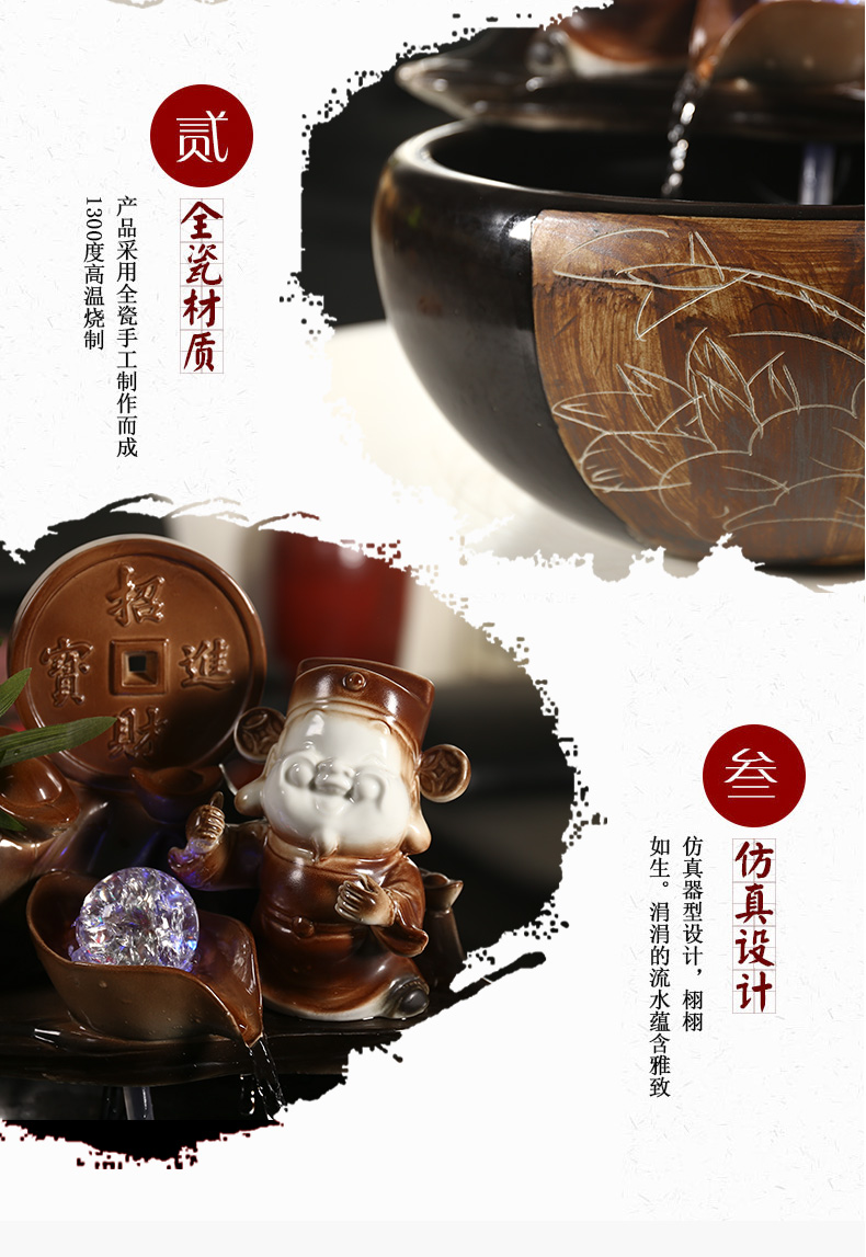 Restoring ancient ways furnishing articles fish creative water exchanger with the ceramics decoration aquariums small sitting room feng shui plutus humidifier