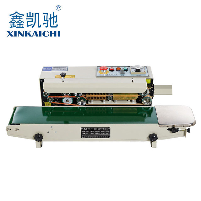 Xinkaichi FR-770 sealing machine automatic film sealing machine continuous sealing machine aluminum foil food plastic bag sealing machine moon cake tea snack sealing machine commercial mask heat sealing machine