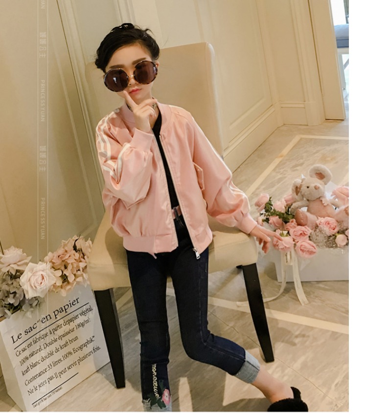 Áo khoác nữ công chúa Yuanyuan 2018 Mới thêu In Big Boy Hàn Quốc Áo bé gái Quần áo ngắn áo khoác trẻ em nam 12 tuổi