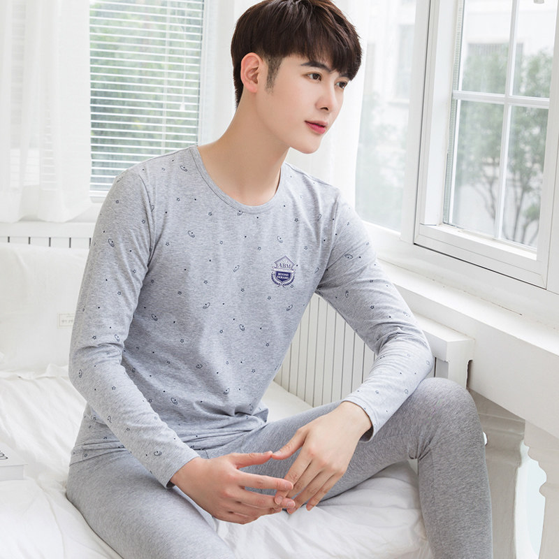 Student autumn and winter men's cotton sweater middle-aged and elderly autumn clothes sanitary pants pure cotton heating clothes men's thin section youth cold protection