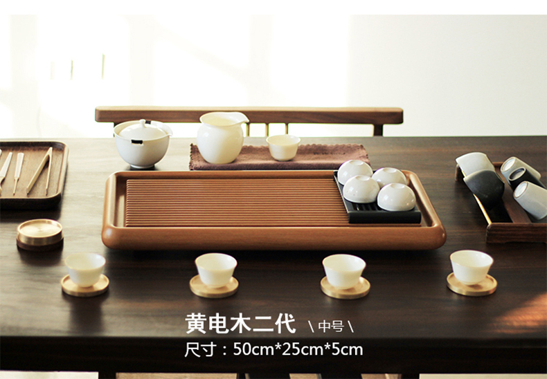 Bộ ấm trà bằng gỗ điện Bộ ấm trà Kung Fu Đức nhập khẩu hình chữ nhật gia đình điện bakelite rất đơn giản Thiết kế Đài Loan - Trà sứ bình pha trà giữ nhiệt