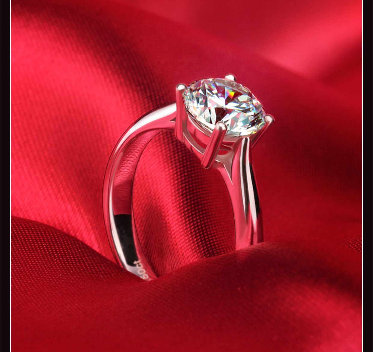 Nhẫn kim cương Vitilon 1 carat mô phỏng nhẫn kim cương nữ nhẫn S925 bạc kim cương nhẫn đôi nữ nhẫn cưới nhẫn nhẫn nhẫn nữ đẹp