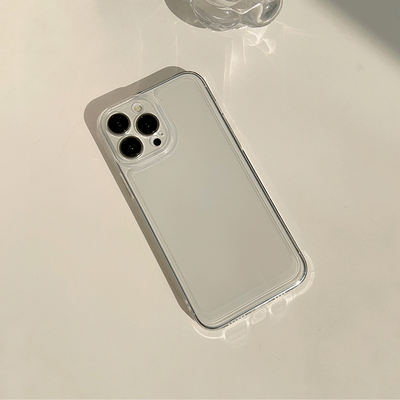 ins simple and transparent iPhone 18 phone case, iPhone17 Pro Max new model 15plus full package 16 shockproof 15pro solid color shell 11 Empty shell 14 protective case for women xr soft shell for men