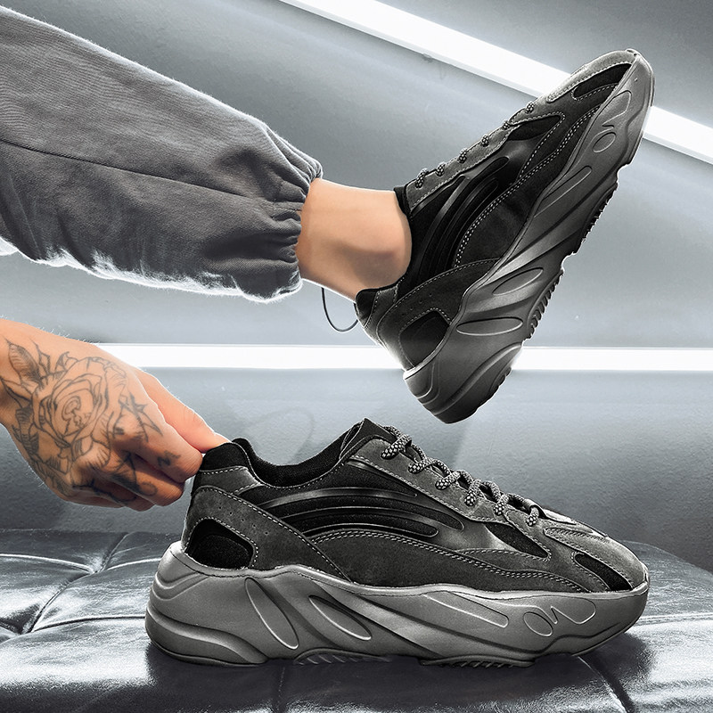 Labor insurance shoes men's autumn 2021 new work shoes wear-resistant lightweight construction site non-slip chef tide shoes dad shoes tide