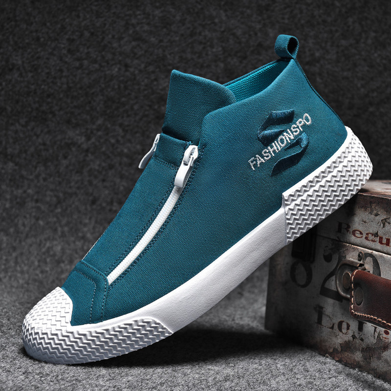 Men's shoes 2022 new spring high - tube canvas shoes Han - tai lazy people one foot in Beijing cloth shoes