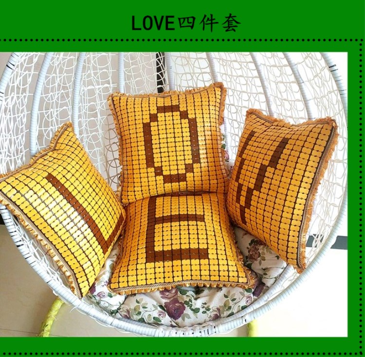 Mùa hè mahjong gối gối sofa gối mahjong mat gối đệm tre mat xe pillowcase tùy chỉnh