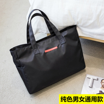 Waterproof fitness bag duffel bag short distance small capacity portable travel bag male and female thick nylon cloth bag Mommy big