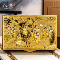 Pingyao lacquerware jewelry box handmade jewelry three gold high-end small exquisite Chinese style high-end large capacity wedding gift