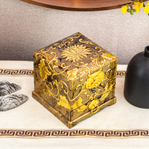 Pingyao Yonglong lacquerware jewelry box large capacity wooden Chinese style jewelry storage box with mirror cosmetic box jewelry box