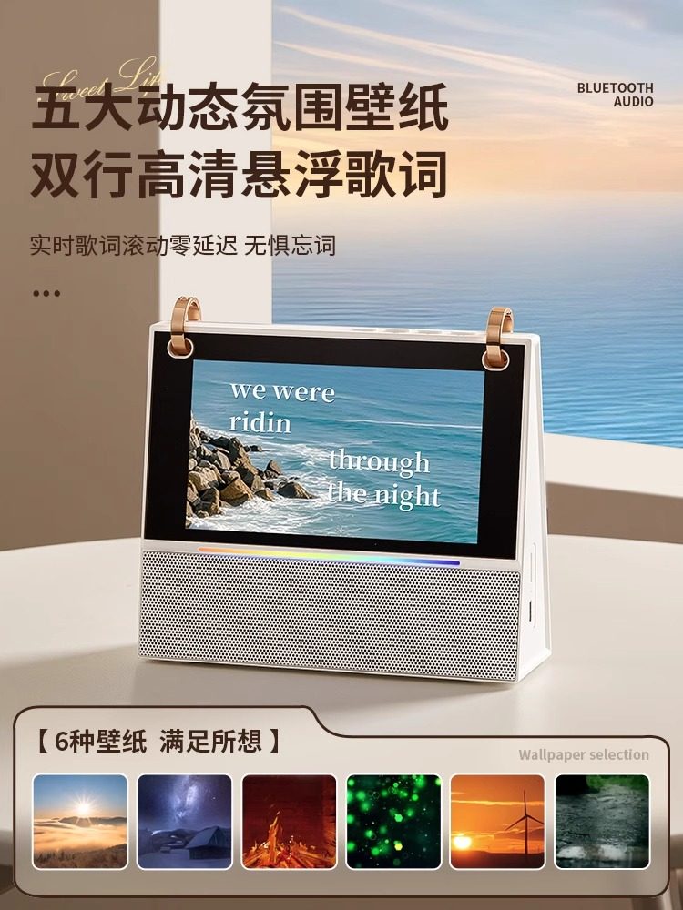 Wireless Bluetooth Microphone All-In-One Speaker for Home Karaoke, Bluetooth Speaker for Family Ktv Singing