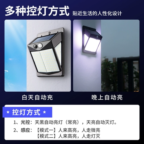 Дорожный индукционный сельский светильник на солнечной энергии для беседки, бра