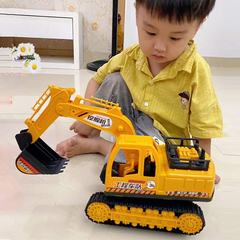 Ultra-large number of excavators resistant to fall drilling riders Excavator Hook Machine Children Boy Toy Car Beach Engineering Cars-Taobao