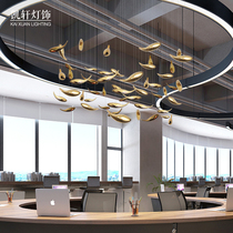 Sky hanging ornaments resin fish hanging ornaments hotel lobby club creative home burning fish shop pendant ceiling
