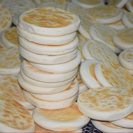 炸串馍白吉馍饼陕西肉夹馍饼胚炸串拌饼烧烤馍白吉饼商用乡食佳