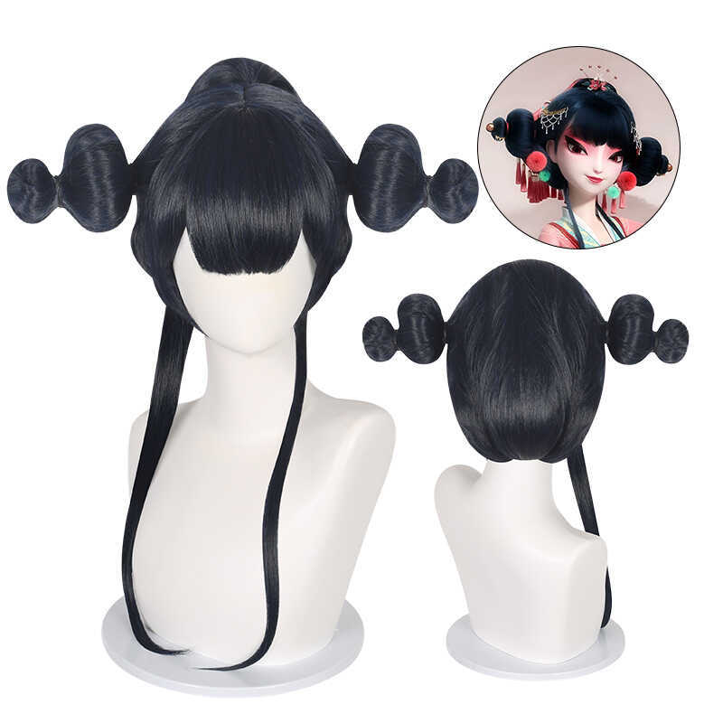 White Snake Origin: Baoqingfang Master Cosplay Wig - Same Style as Little Fox Demon Anime Hair, White Snake Cosplay One Piece White Snake Origin: Baoqingfang Master Cosplay Wig - Same Style as Little Fox Demon Anime Hair, White Snake Cosplay One Piece