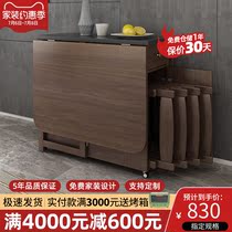 Nordic Wind Scalable dining table and chairs Combined Home Small family Type modern minimalist Dining Room Folding Dining Table