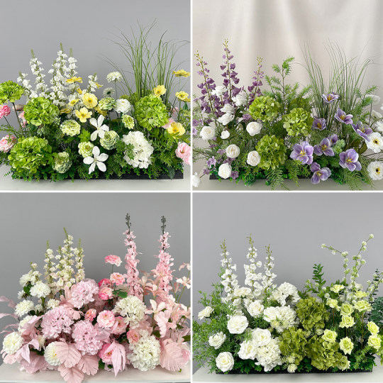 婚庆挂花千代兰地排花订婚宴路引花仿真花假花中式婚礼橱窗布置
