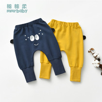 Baby big pp pants Spring and summer childrens pants wear baby pants Childrens Harlan pants spring and autumn 1-3 years old 2 pure cotton