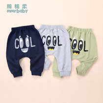 Male baby big pp pants spring and autumn childrens pants boy butt pants autumn baby cotton wear autumn and winter thin models
