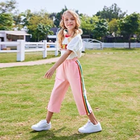 Белый топ+розовые брюки [Установка 3 скидка 10 Юань]