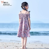 Летнее платье, детский наряд маленькой принцессы, короткий рукав, эффект подтяжки, в цветочек, подходит для подростков