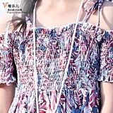 Летнее платье, детский наряд маленькой принцессы, короткий рукав, эффект подтяжки, в цветочек, подходит для подростков