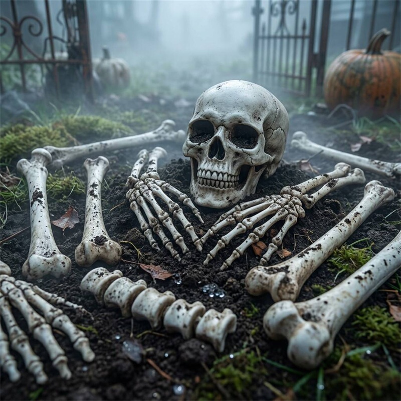 Halloween Skeleton Skeleton-Like Artificial Broken Bones Scary Props Haunted House Escape Room Bar Scattered Bones Decoration Halloween Skeleton Skeleton-Like Artificial Broken Bones Scary Props Haunted House Escape Room Bar Scattered Bones Decoration