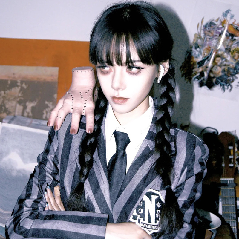 Halloween Wednesday Cosplay Costume Same Style Clothing Women's Clothing Adult Costumes Adult Dress-Up Outfits