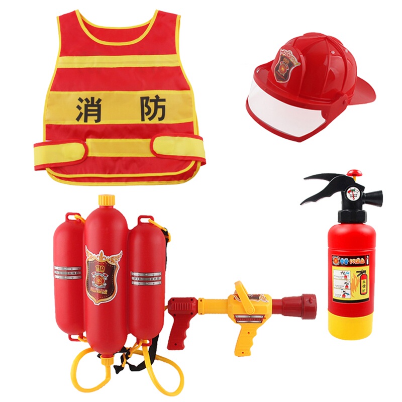 Children's Firefighter Costume Toy Vest Equipment June 1St Performance Outfit New Kindergarten Professional Role Play