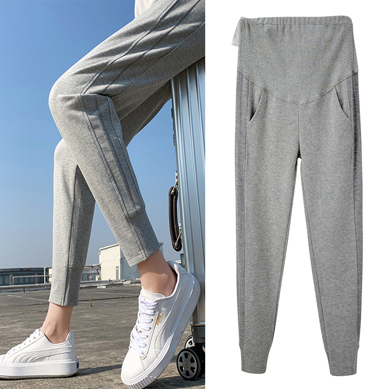 Pregnant women pants spring and autumn bottoming outside wear thin sweatpants spring and summer casual pants tide mother belly Spring