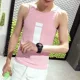 Mùa xuân và mùa hè Phiên bản Hàn Quốc của áo vest tự canh nam thủy triều chạm đáy thanh niên nam tính co giãn I-word mồ hôi thể thao màu rắn