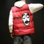 Fat đẹp trai cổ áo ấm tay áo bông cotton áo khoác nam kích thước lớn vest lỏng áo vest thủy triều áo vest mùa thu áo khoác vest nam mỏng