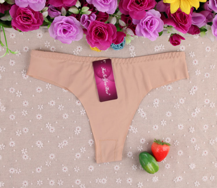 Phụ nữ gợi cảm thong một mảnh băng lụa liền mạch T quần rắn màu nylon thấp eo c quần đồ lót cám dỗ quan lot nam danh cho tuoi 16