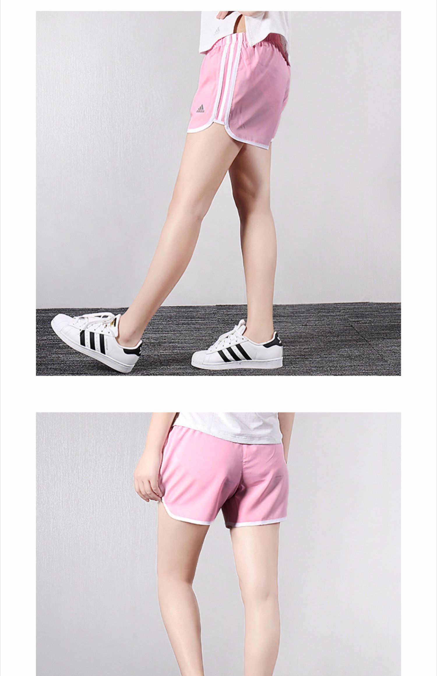 Adidas màu hồng phù hợp với nữ 2019 mùa hè chạy bộ thể thao đích thực áo thun ngắn tay giản dị - Thể thao sau bộ thể thao adidas nam chính hãng