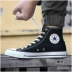 Converse Giày nam Converse Giày nữ 1970S Giày cao gót màu đen Giày thủy triều thường xanh Giày vải 101010 - Plimsolls