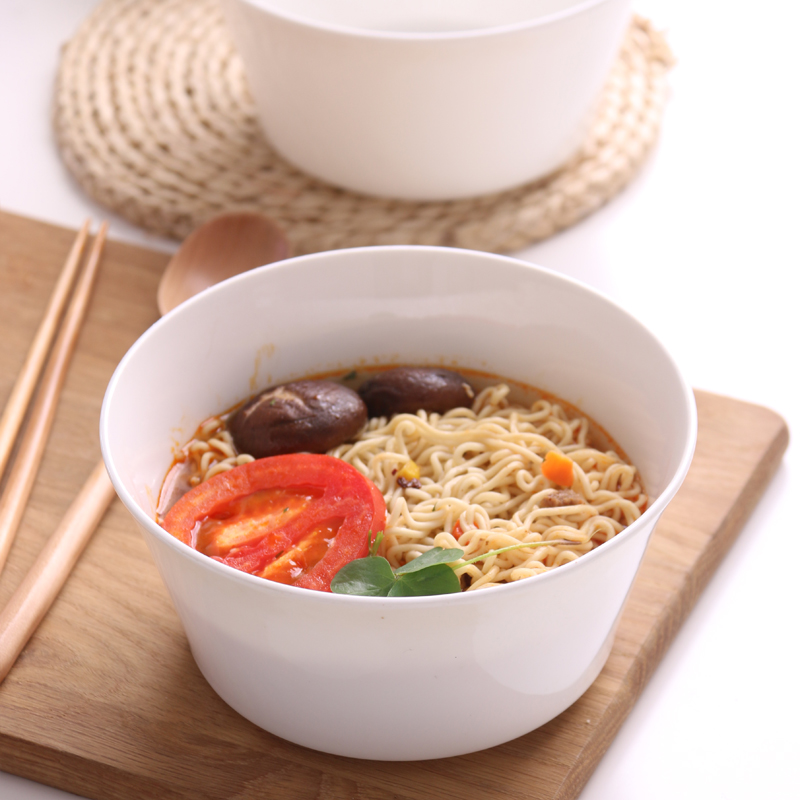 Ceramic rainbow such use household ipads China large Korean large bowl of noodles bowl noodles in soup bowl creative high eat bowl bowl below