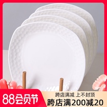 6-pack Jingdezhen Ke microwave oven creative dishes Household soup plate deep plate Dinner plate dish plate Bone China ceramics