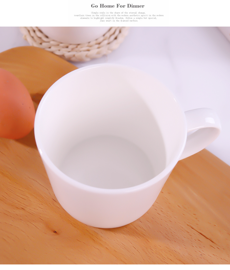 CPU creative move household milk tea Cup white mugs glass ceramic office coffee Cup milk Cup