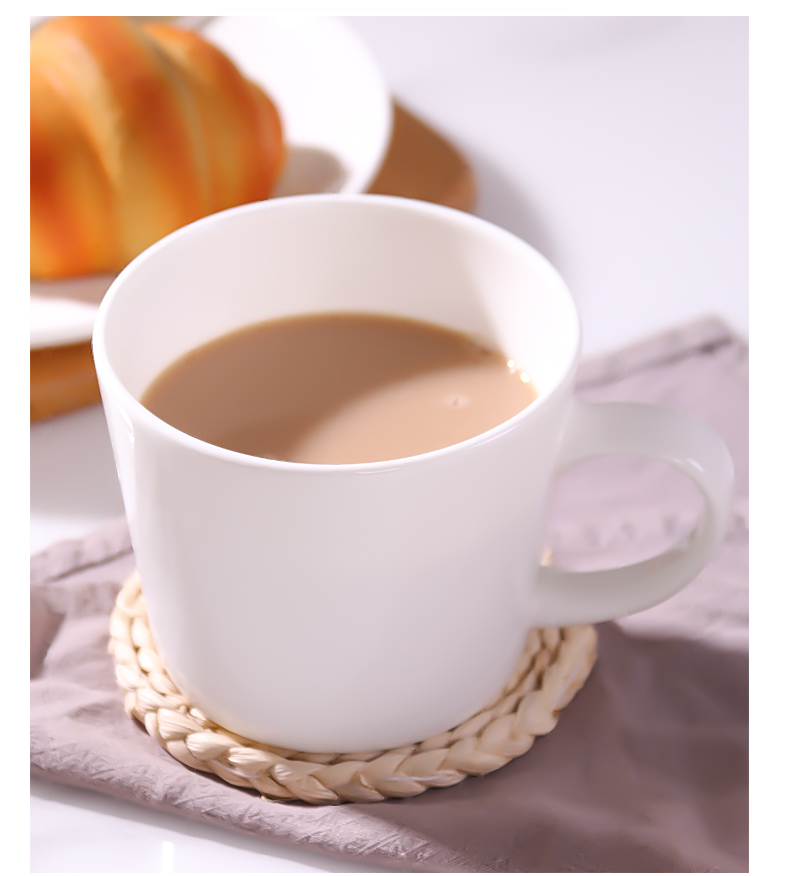 CPU creative move household milk tea Cup white mugs glass ceramic office coffee Cup milk Cup