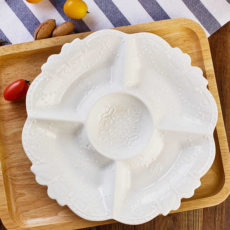 Modern Korean home, compote creative snack plate dry fruit bowl sitting room melon and fruit plate ceramic frame compote