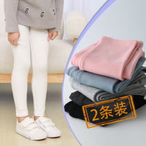 Girl Beats Bottom Pants Spring Autumn Pure Cotton Children Black Pants Baby Long Pants Foreign Air White Little Girl Fall Outside