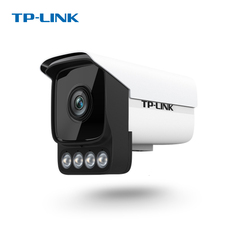 Сетевая IP камера tp-link商用监控300万poe黑光全彩网络摄像机夜视看车牌画面全彩还原高清 tl-ipc534hp-wb套餐