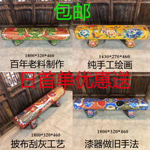 Classical solid wood bench painted bench shoe changing stool outdoor stool bed end stool tea table stool meal farmhouse pine furniture