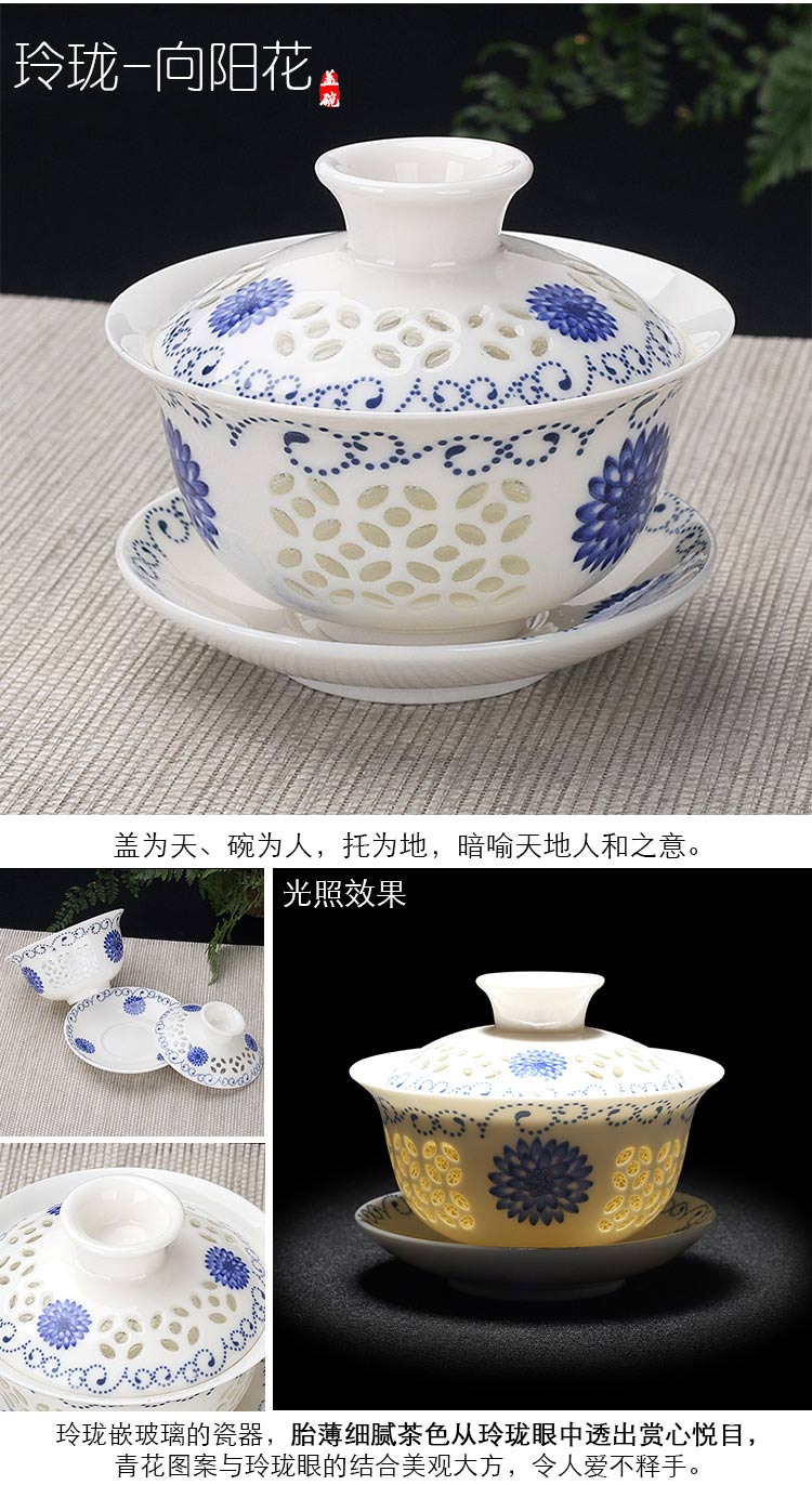 Glass only three tureen tea tea bowl large single your up was the home of kung fu tea set jingdezhen lid