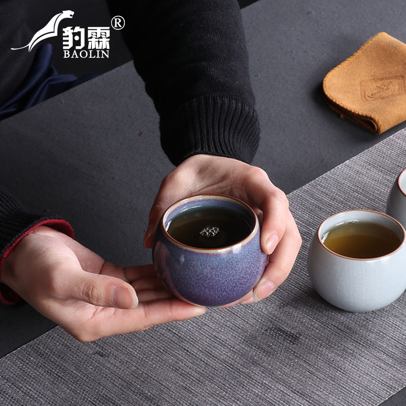 Leopard lam not ceramic cups single cup your up kung fu tea light cup sample tea cup tea cup pure manual master list