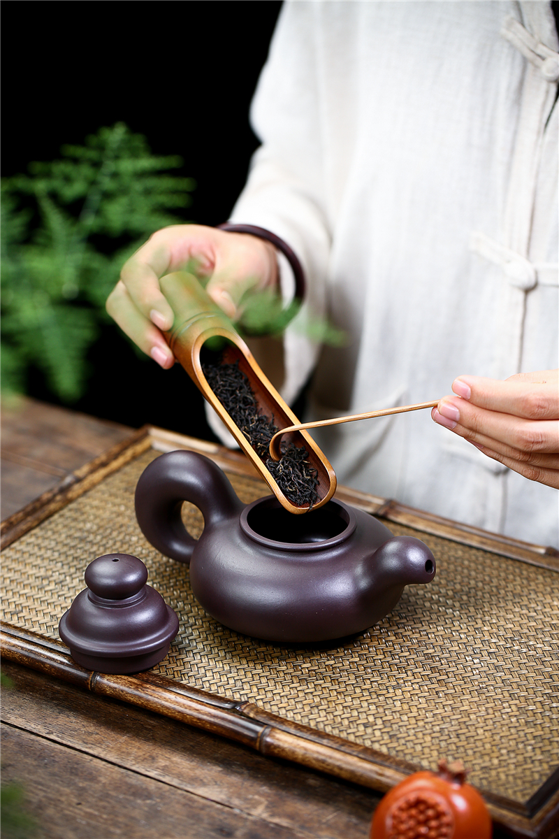 Leopard lam, yixing pure manual it the rule size han purple clay teapot priests kung fu tea set suits for