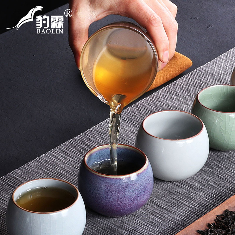 Leopard lam not ceramic cups single cup your up kung fu tea light cup sample tea cup tea cup pure manual master list