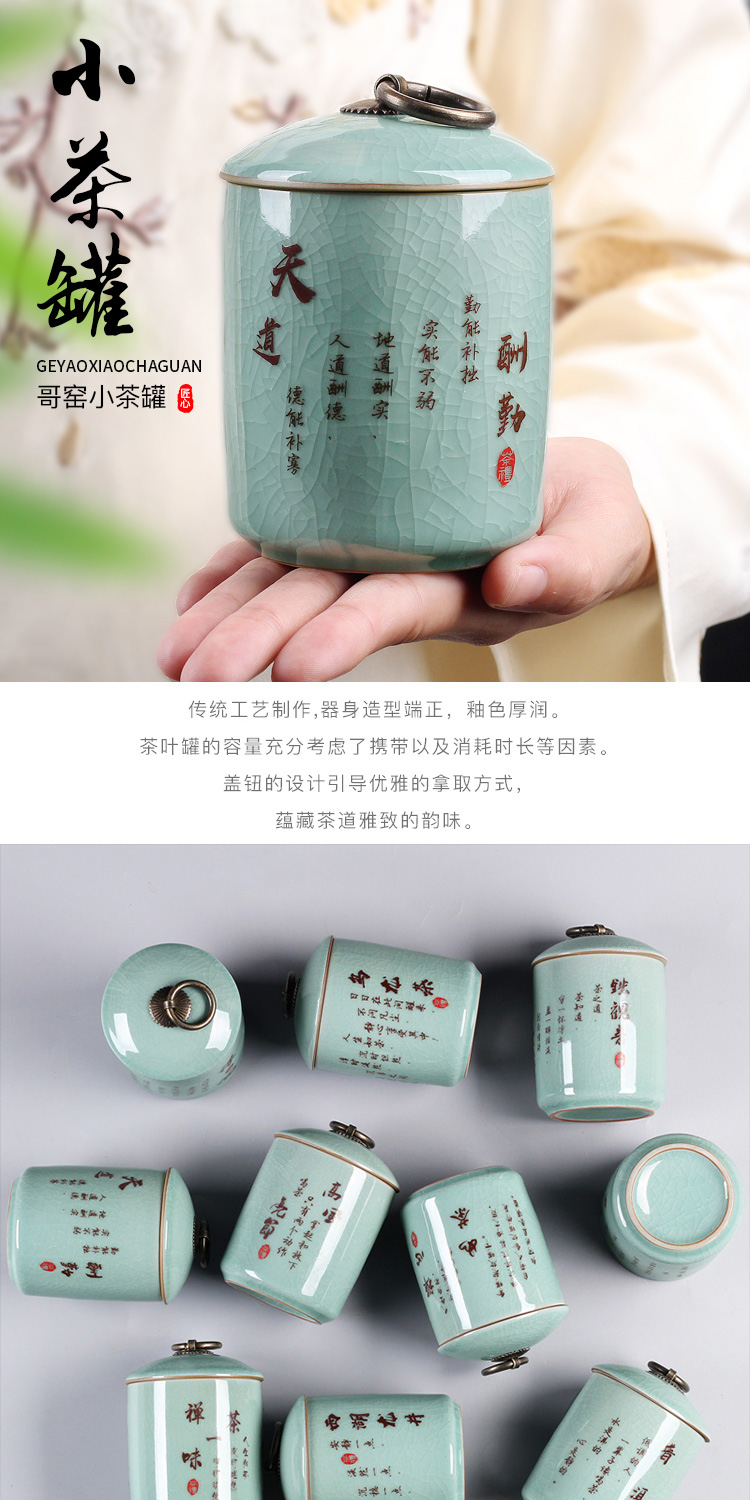 Leopard small tea pot receives tamhui elder brother up with ceramic pot seal storage tanks portable small mini travel home